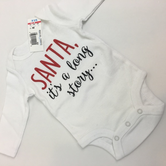 "Santa, it's a long story..." Christmas Bodysuit - Picture 2 of 5